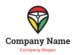 Colorful abstract logo featuring red, yellow, and green segments within a circular design.