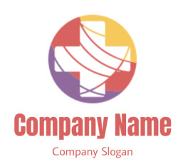 design a medical logo negative space medical sign inside the circle