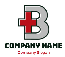 Letter B logo online pharmacy plus inside letter B