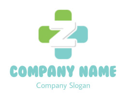 Letter Z logo incorporated with medical sign