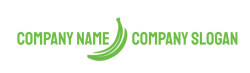 food logo online silhouette of green banana