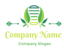 medical logo template weeds and lines