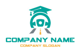 Illustration of a graduation cap above a road symbolizing education and career path.