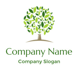 investment logo illustration tree with leaves - logodesign.net