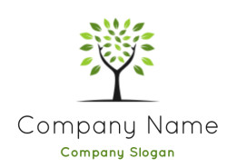 Letter Y logo template made of tree
