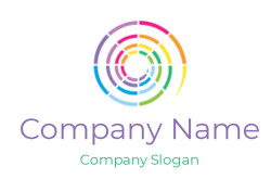 A vibrant, abstract circular pattern with concentric rings in various colors.