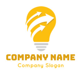 Illustration of a lightbulb with arrows symbolizing innovation and progress.