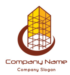 construction logo building steel frame structure