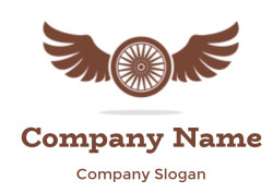 auto logo maker tire with wings