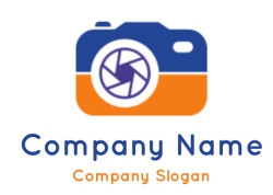 generate a photography logo camera lens