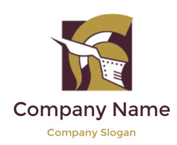 insurance logo symbol spartan inside square shape - logodesign.net