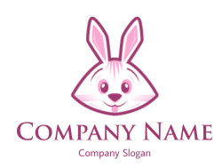 pet logo icon line style rabbit - logodesign.net