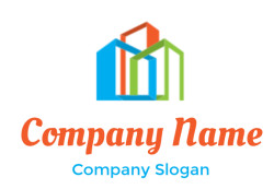 Colorful geometric chart icon with abstract design elements.