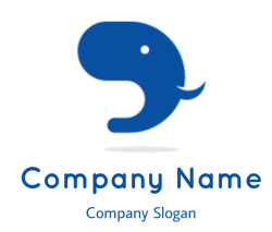 create an animal logo elephant head with tusk - logodesign.net