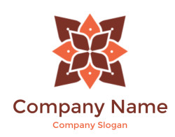 create a spa logo flower lattice pattern