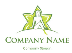Abstract silhouette of a figure with a green star background.
