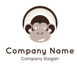 Cute cartoon monkey wearing headphones illustration.