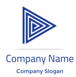 media logo template play icon made of maze