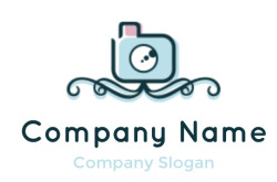 photography logo maker camera with ornaments