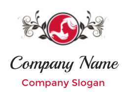 Elegant scorpion silhouette in a red circle with ornate decorations.