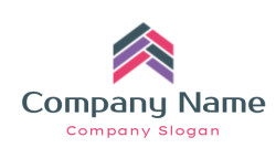 real estate logo icon abstract arrow going upward