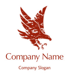 pet logo maker grunge effect flying eagle
