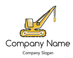 construction logo maker crane truck with hook