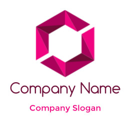 marketing logo maker origami hexagon - logodesign.net