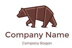 make an animal logo origami bear - logodesign.net