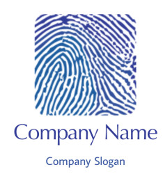 create an employment logo finger print in square - logodesign.net