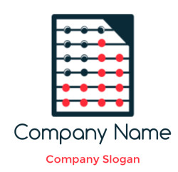 make an accounting logo abacus in rectangle - logodesign.net