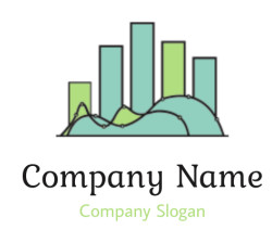 finance logo template line graph and bars - logodesign.net