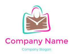 apparel logo image handbag in outline