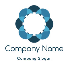 spa logo template semi circles forming mandala
