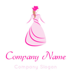 Illustration of an elegant pink gown with a tiara.