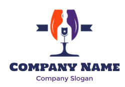 Icon featuring a wine bottle and beer glass with a star shield symbol.