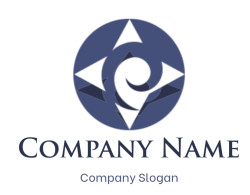 Nautical-themed logo of the International Chief Petty Officers' Association featuring a spiral and directional elements.