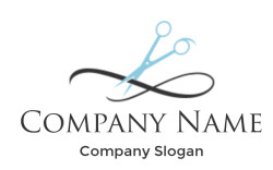 create a salon logo scissor cutting hair