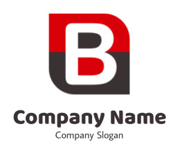 Letter B logo maker letter B inside square shape