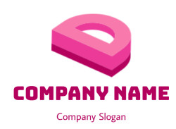 Generate a Letter D logo 2D forming letter D