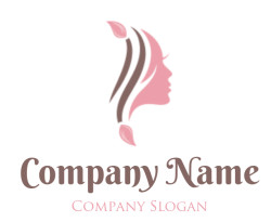 Artistic abstract profile of a woman's face with flowing hair.