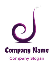 alphabets logo online swirl forming Letter J
