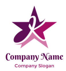 Stylized star logo with purple and pink gradient colors.