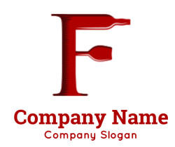 A stylized red letter F designed as a logo with a unique shape.