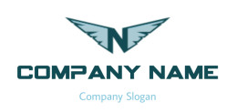 Logo featuring the letter N with stylized wings on either side.