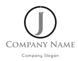 A minimalist logo featuring a gray letter 'J' inside a black circle.