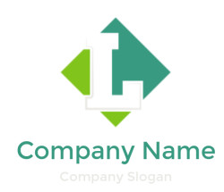 Design a Letter L logo incorporated with rhombus