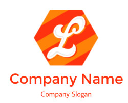 Letter L logo inside a polygon shape