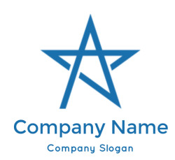 Letter A logo maker forming stars