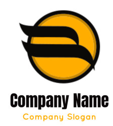 A stylized black bird logo displayed on a yellow circular background.